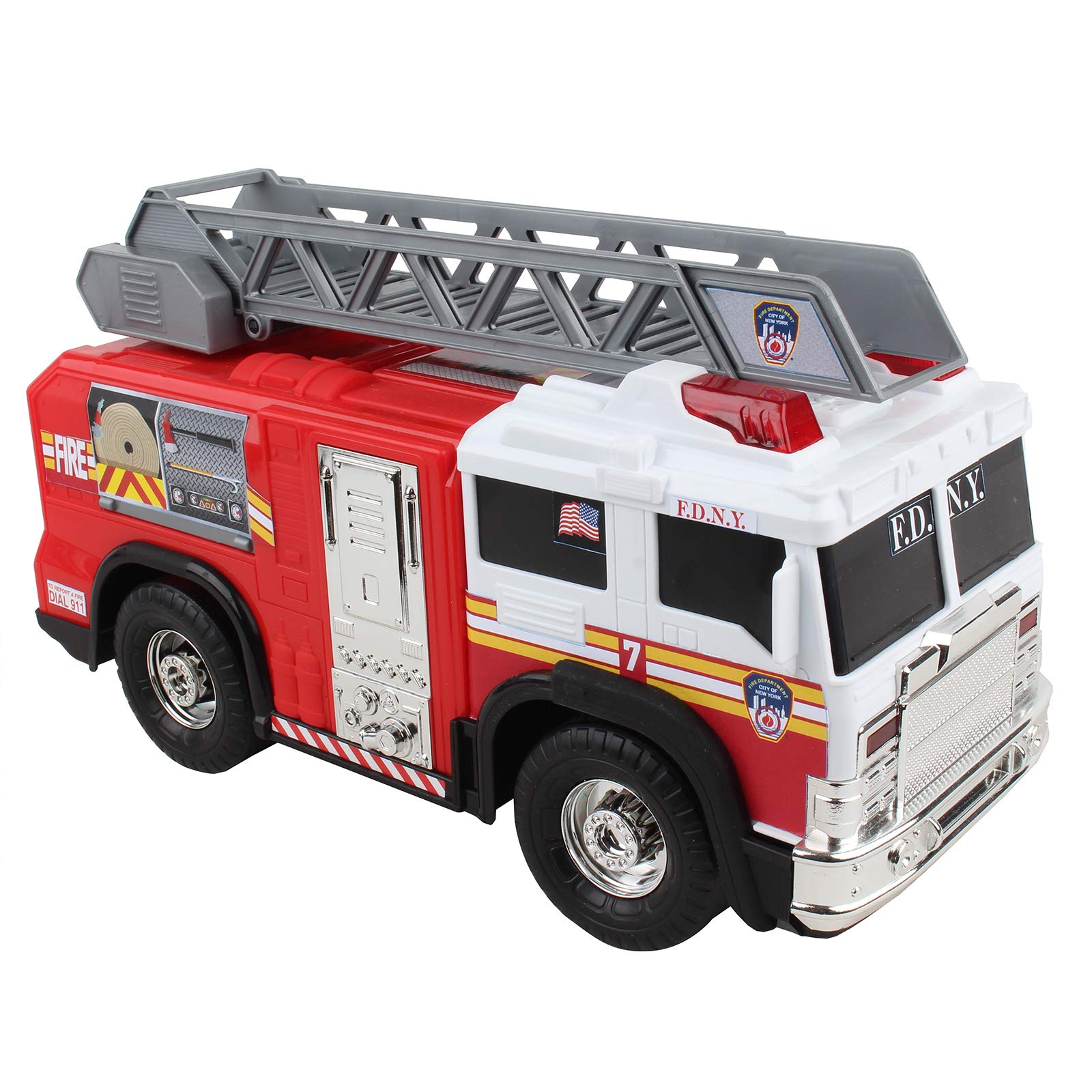Daron FDNY Ladder Truck with Lights & Sounds 2019 NEW - Image 7