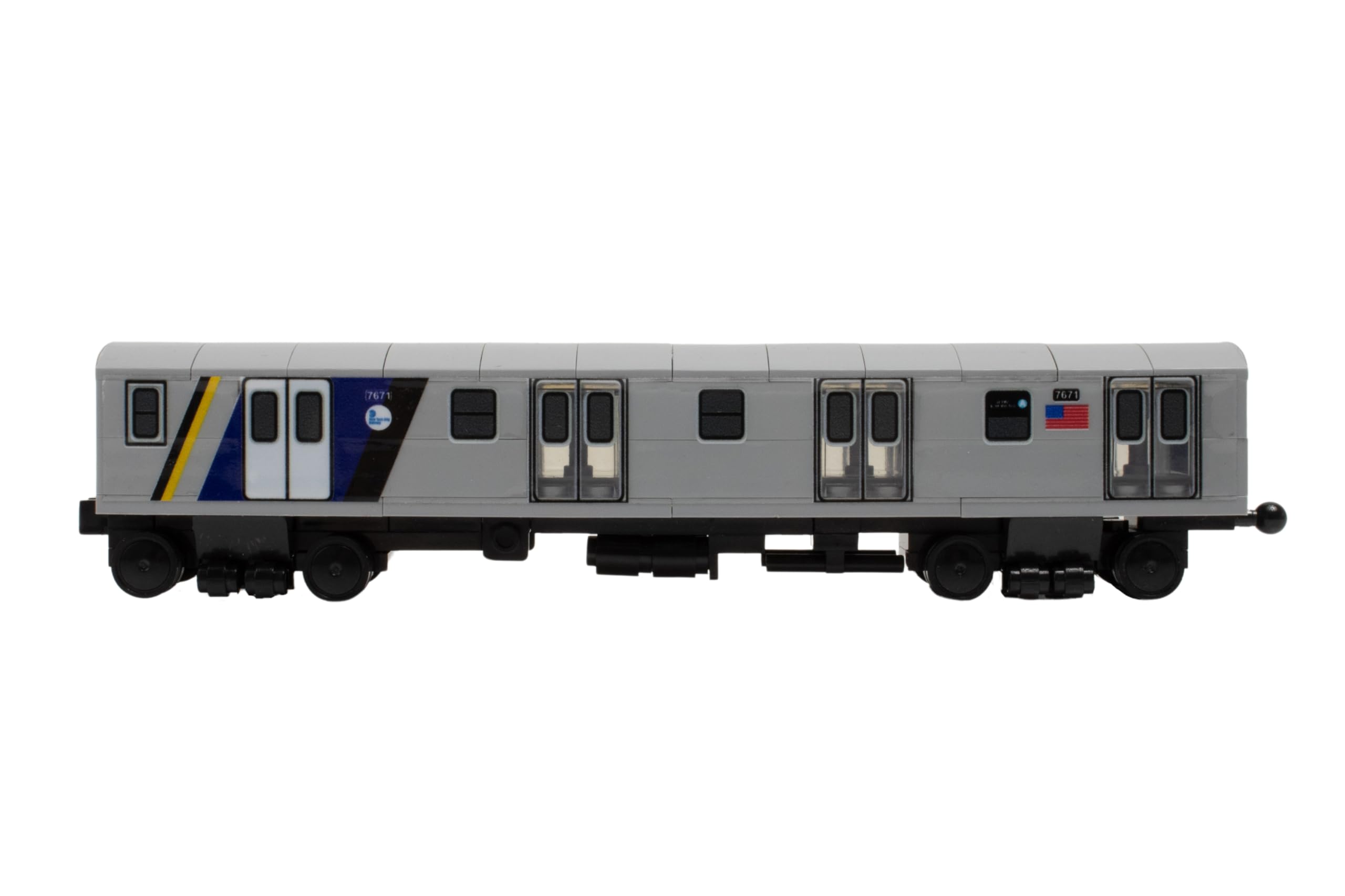 Daron MTA NYC Subway Car Buildable Train Set – Officially Licensed Construction Toy and Free-Wheeling Vehicle for Kids Ages 5+ - Image 6