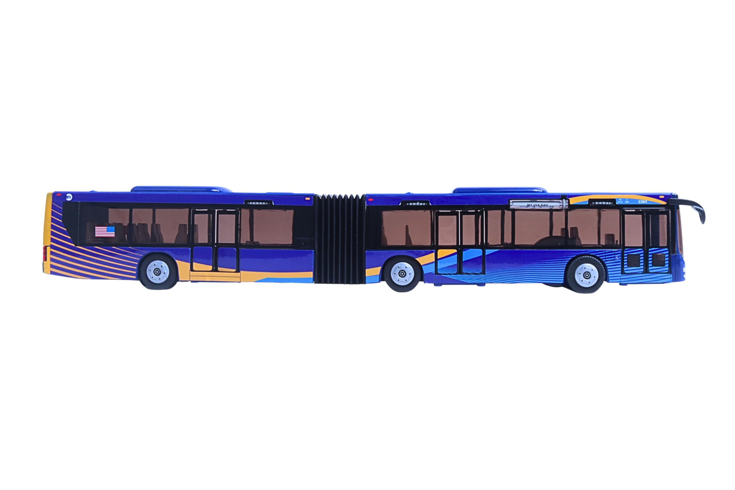 Daron Toy Bus – MTA Articulated Bus – Officially Licensed New York City Transit Die-Cast & Plastic Toy Bus with Opening Doors, 16-Inch City Bus for Kids Ages 3+ - Image 5